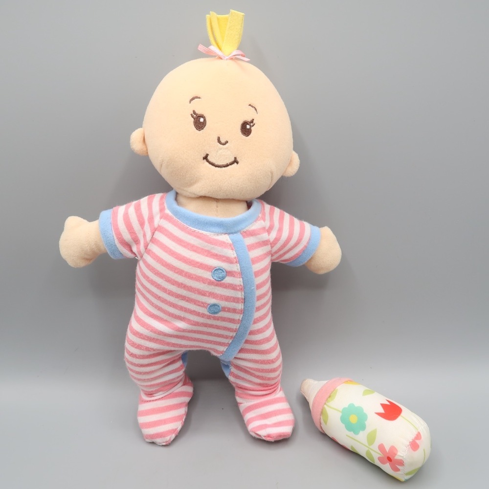 Manhattan Toy Wee Baby Stella 10" Soft Doll w/ Pajama's & Plush Bottle